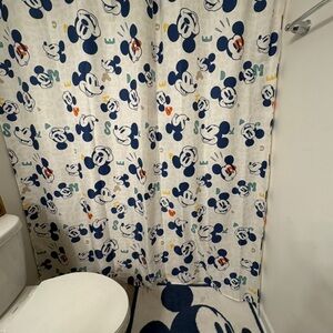 Disney Mickey Mouse Navy, White & Accent Shower Curtain